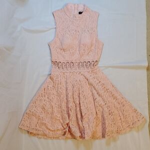 Jodi Kristopher lace peach dress, sz:1